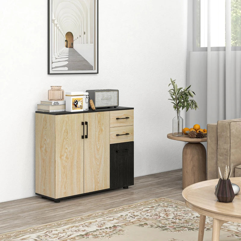 Aparador estrecho Brno usado como mueble de entrada