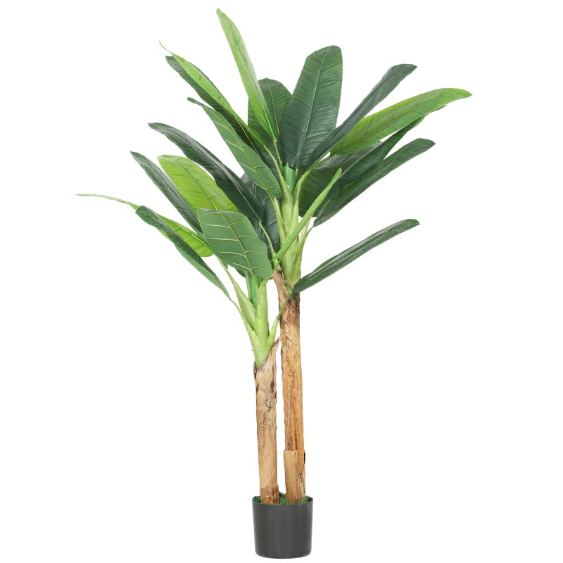 Árbol de plátano artificial Bananera Céfiro de 150 cm con maceta