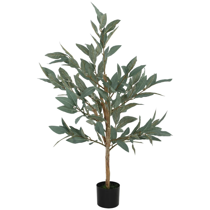 Árbol Verdolón de laurel artificial de 120 cm con maceta