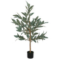 Árbol Verdolón de laurel artificial de 120 cm con maceta
