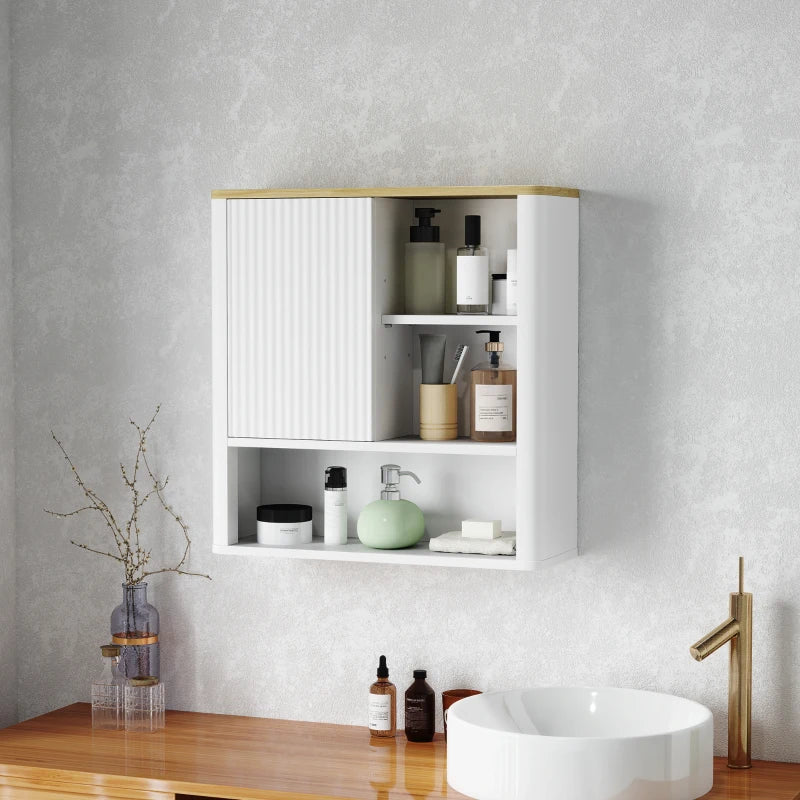 Armario de baño de pared Ahillones en un baño moderno y ordenado