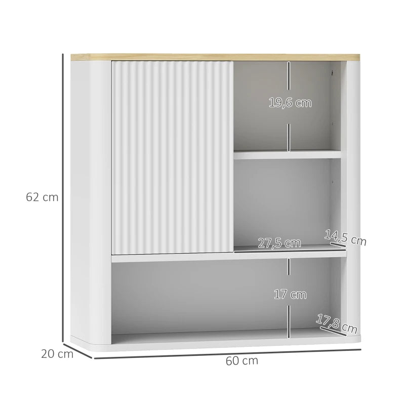 Diagrama de medidas del armario de baño Ahillones en centímetros
