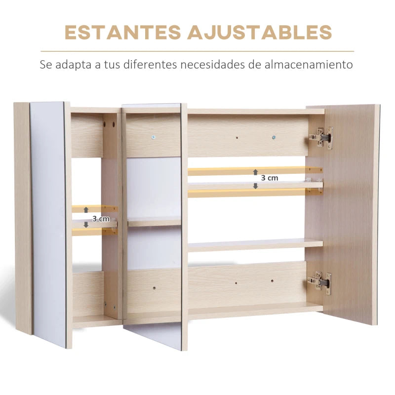 Interior del armario Bergen con estantes ajustables