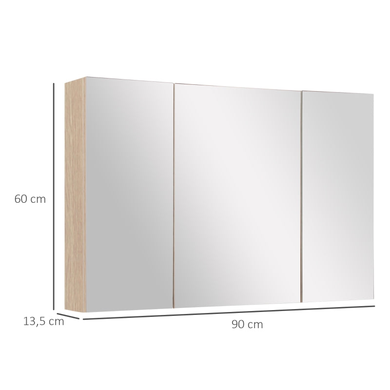 Ficha técnica con las medidas del armario Bergen 90x60x13,5 cm