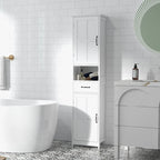 Columna de baño Cilleros colocada en un baño pequeño y ordenado