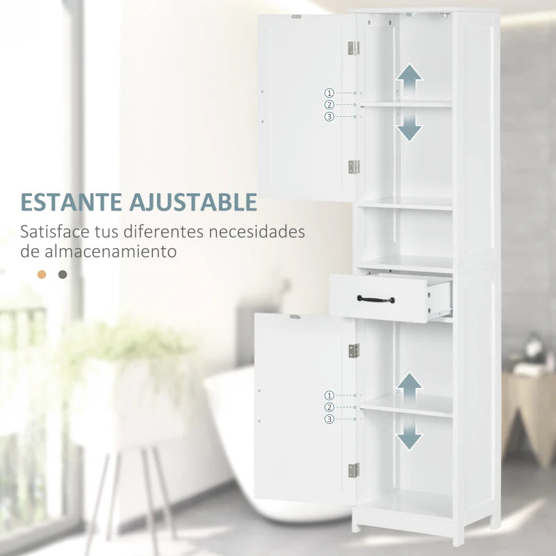 Estante abierto de la columna de baño Cilleros con toallas