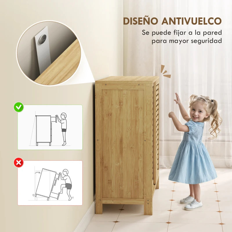 Kit antivuelco del armario Kioto fijado a la pared