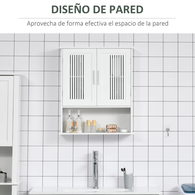 Armario de baño de pared Lier en un baño moderno y ordenado