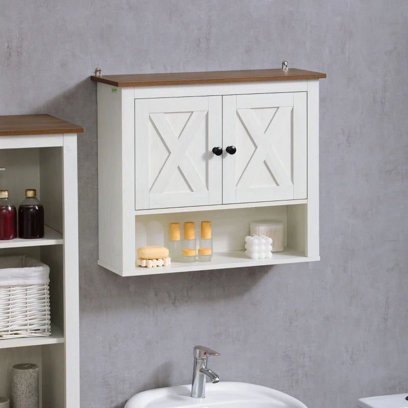 Armario de baño de pared Magilla en un baño ordenado