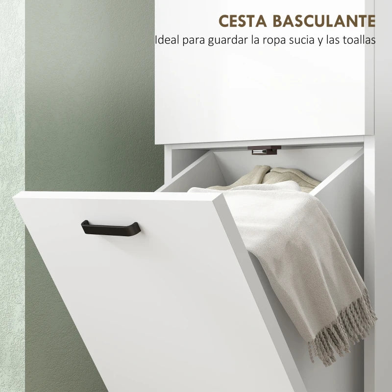 Cesto extraíble para ropa sucia del armario de baño Monroy