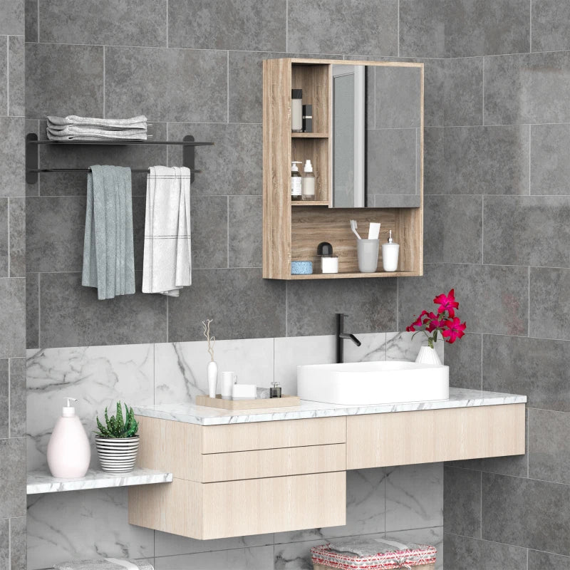 Armario de baño con espejo Zarza en un baño moderno