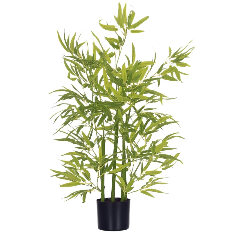 Bambú artificial Planta Zíbeta de 90 cm con maceta para interior