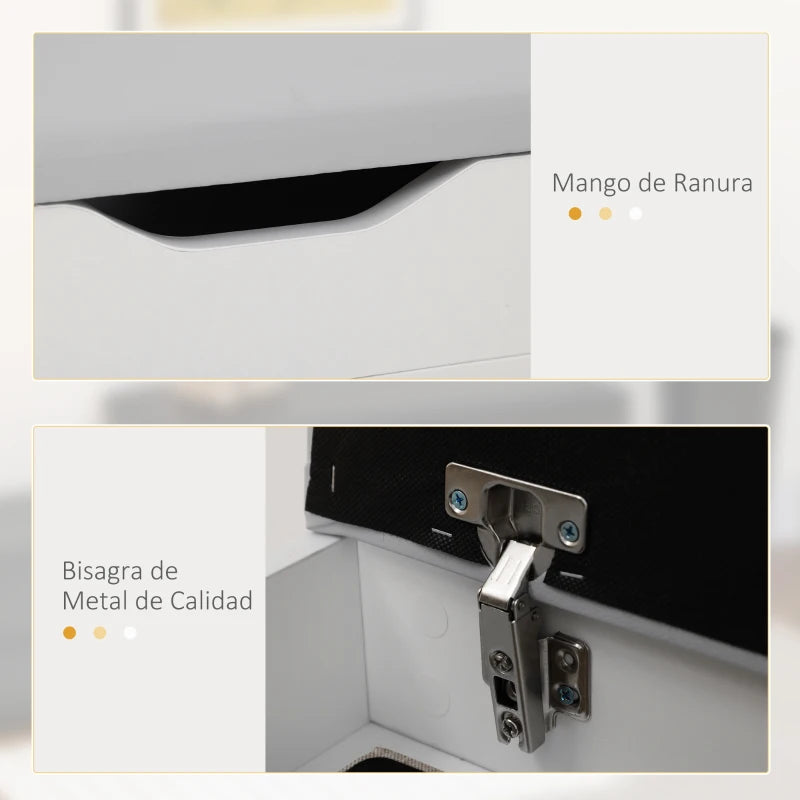 Detalle de la balda central regulable en altura del compartimento izquierdo