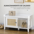 Puertas correderas de rejilla de ratán del banco zapatero Liana