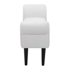 Banqueta blanca integrada en un salón de estilo moderno