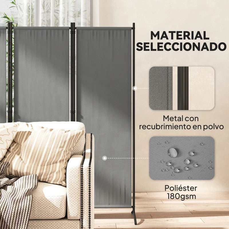 Biombo Nara plegado en forma de L y W gracias a sus paneles giratorios