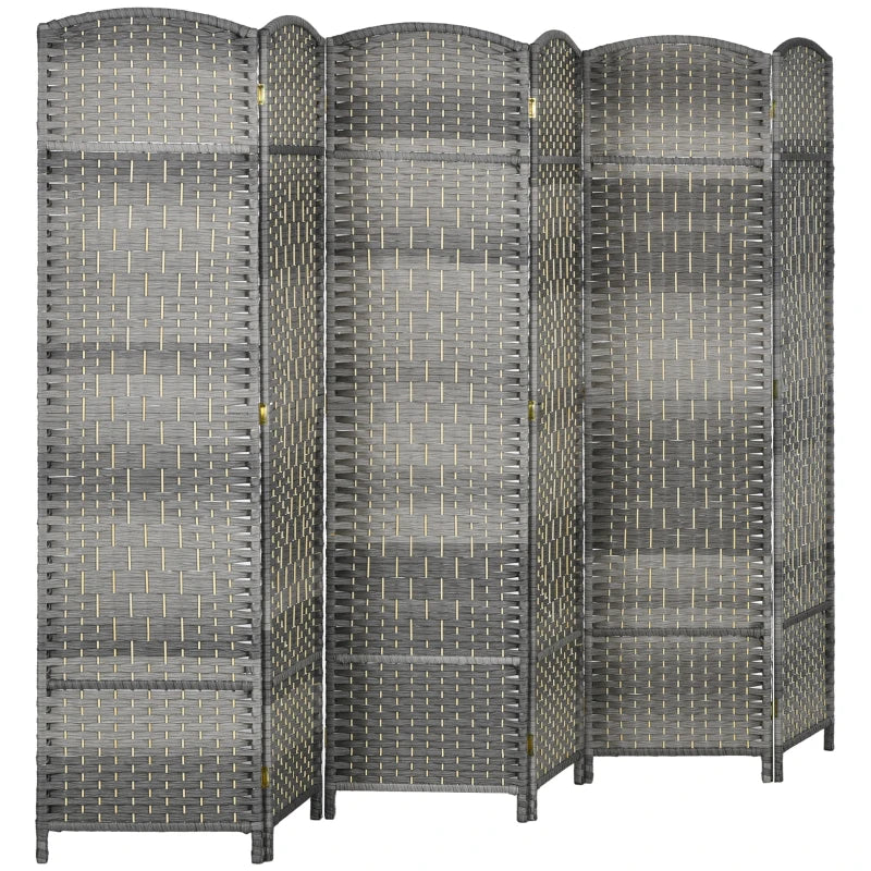 Biombo separador de ambientes Biombo Adularia de 6 paneles en gris