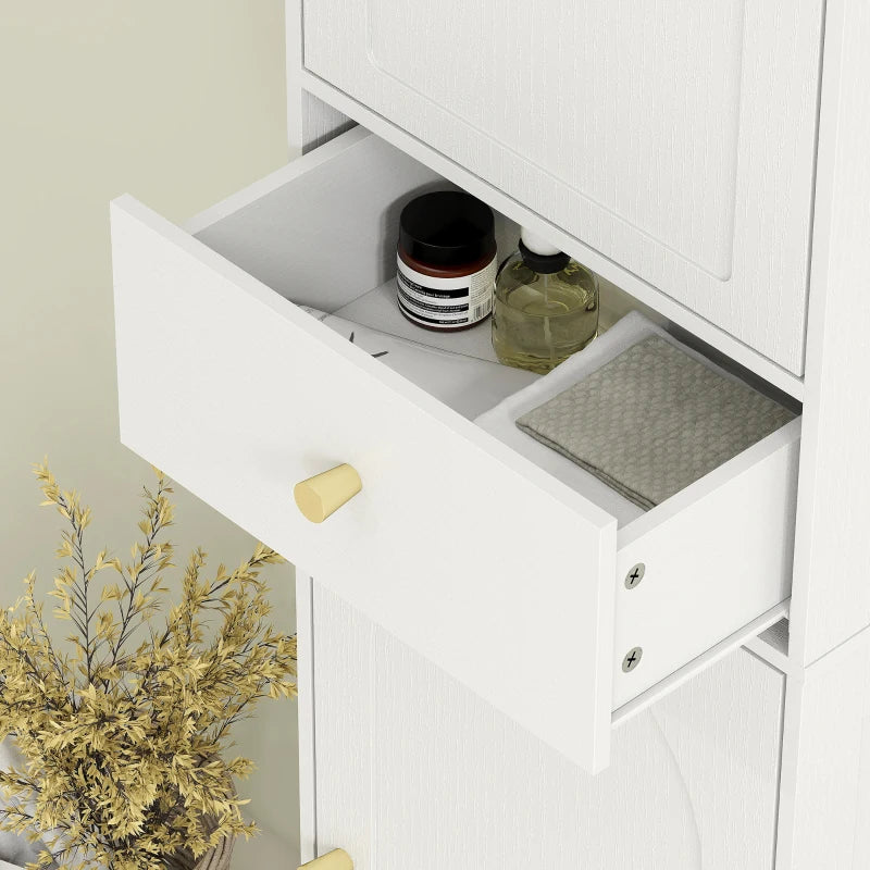 Cajón central para guardar artículos de aseo pequeños