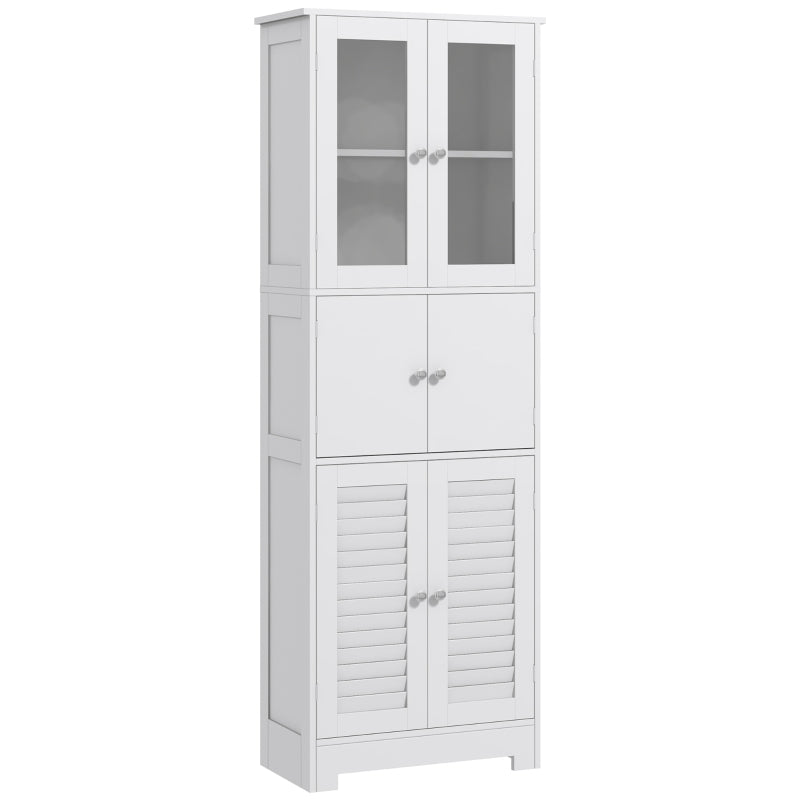 Columna de baño Elba en blanco vista de frente sobre fondo neutro
