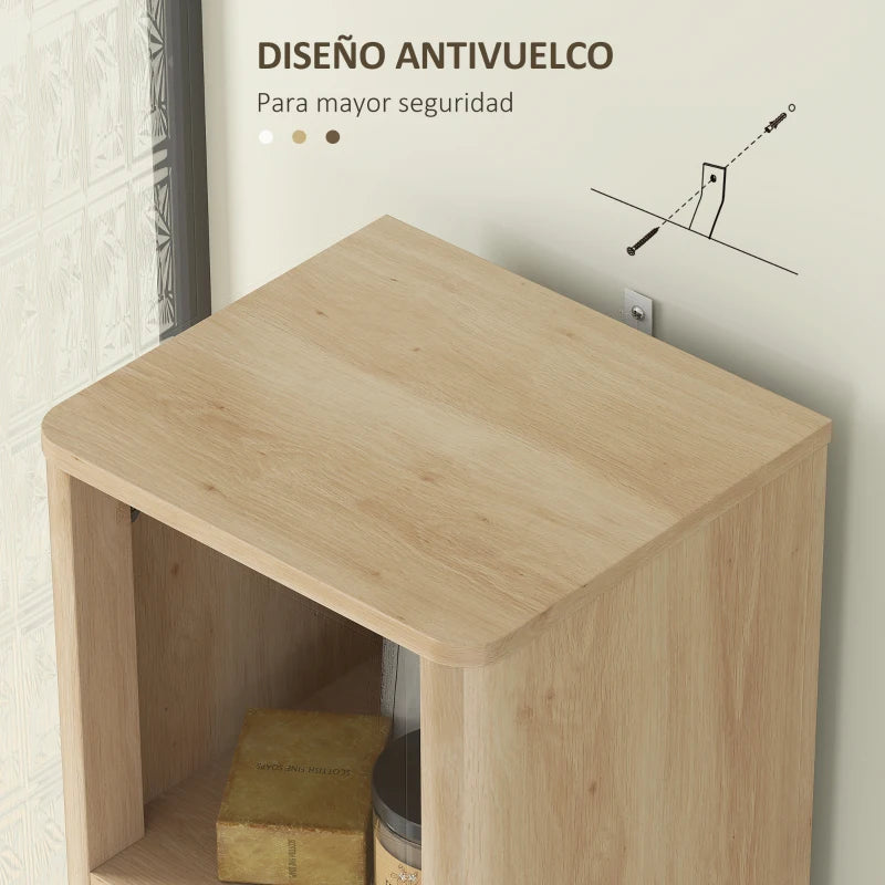 Sistema antivuelco de la columna de baño Trujillo fijado a la pared