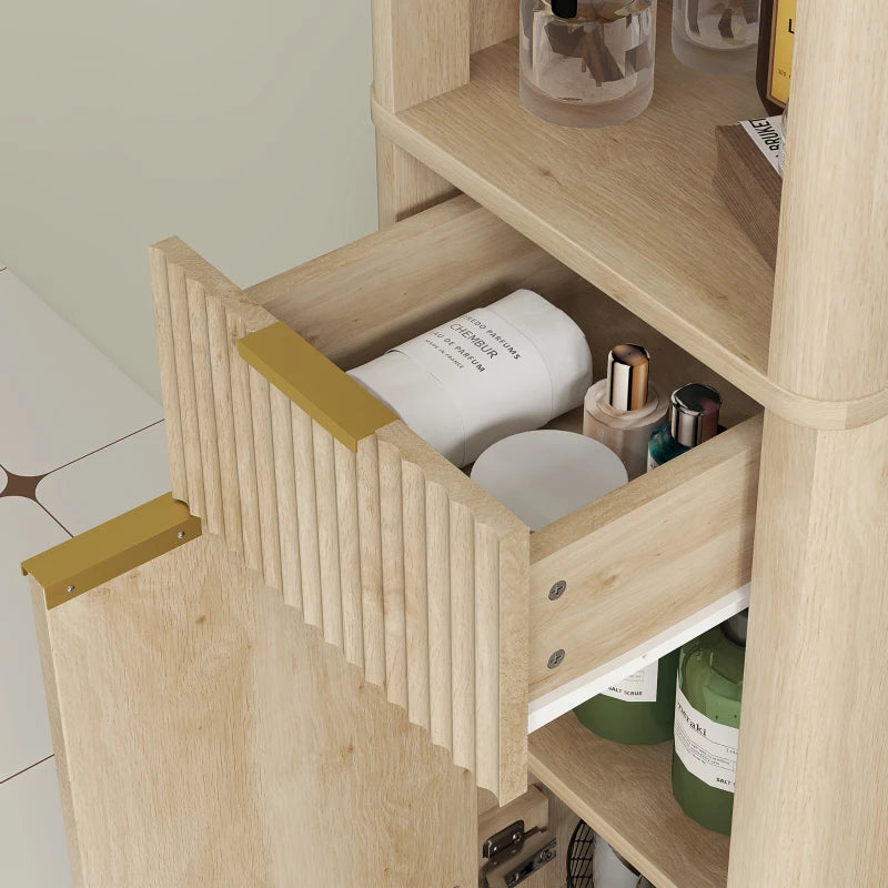 Cajón con tirador dorado de la columna de baño Trujillo