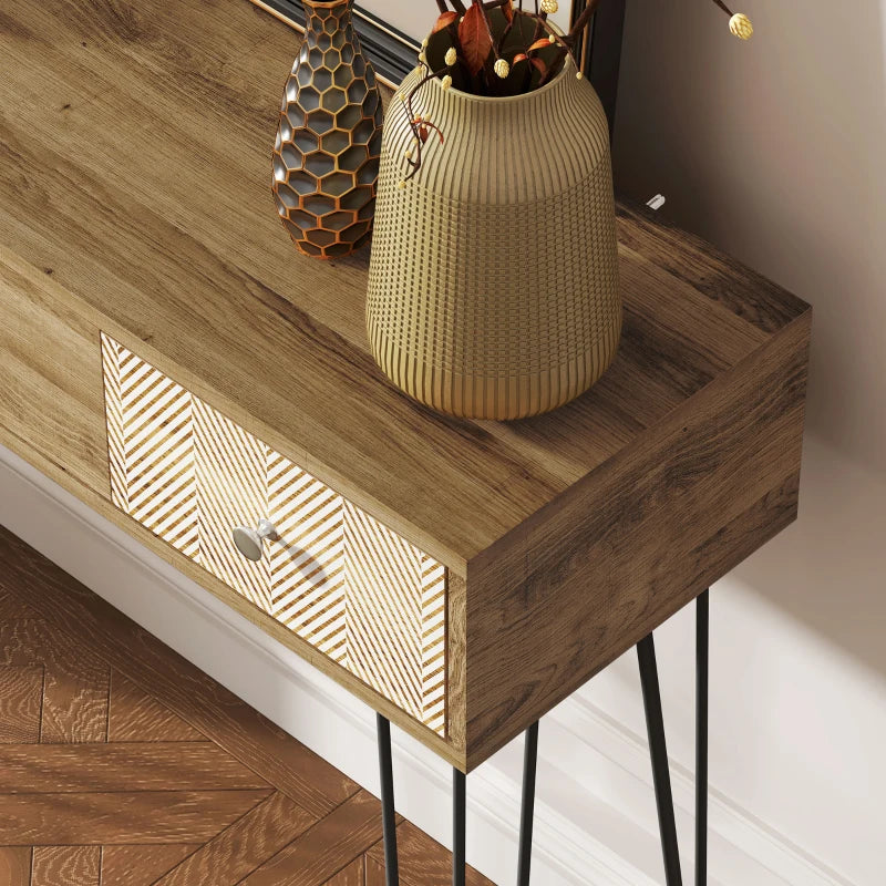 Encimera superior de la consola Bohemia con decoración