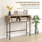 Compartimentos interiores de la consola Hallway con objetos guardados