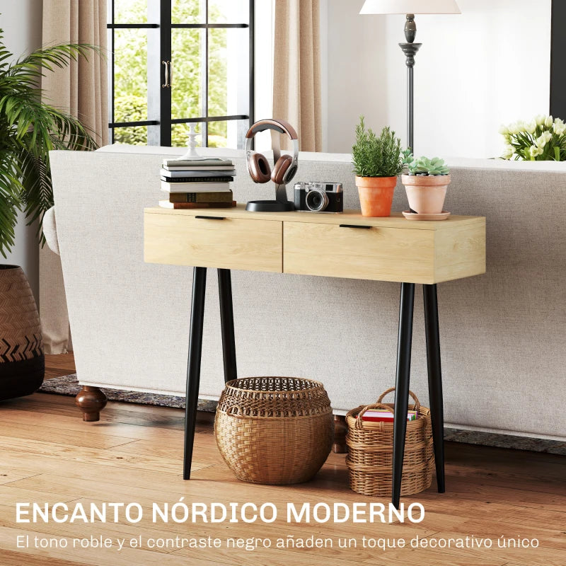 Consola Paraty en un salón de estilo nórdico