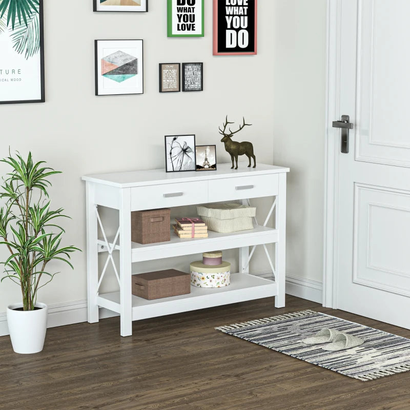 Consola Vaasa colocada en un recibidor decorado en estilo moderno