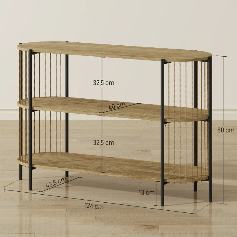 Diagrama de medidas de la mesa consola Willow con dimensiones en centímetros
