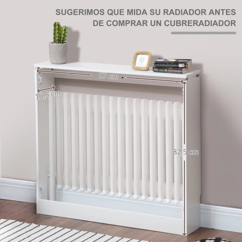 Estructura de MDF y tubos de acero del cubre radiador resistente