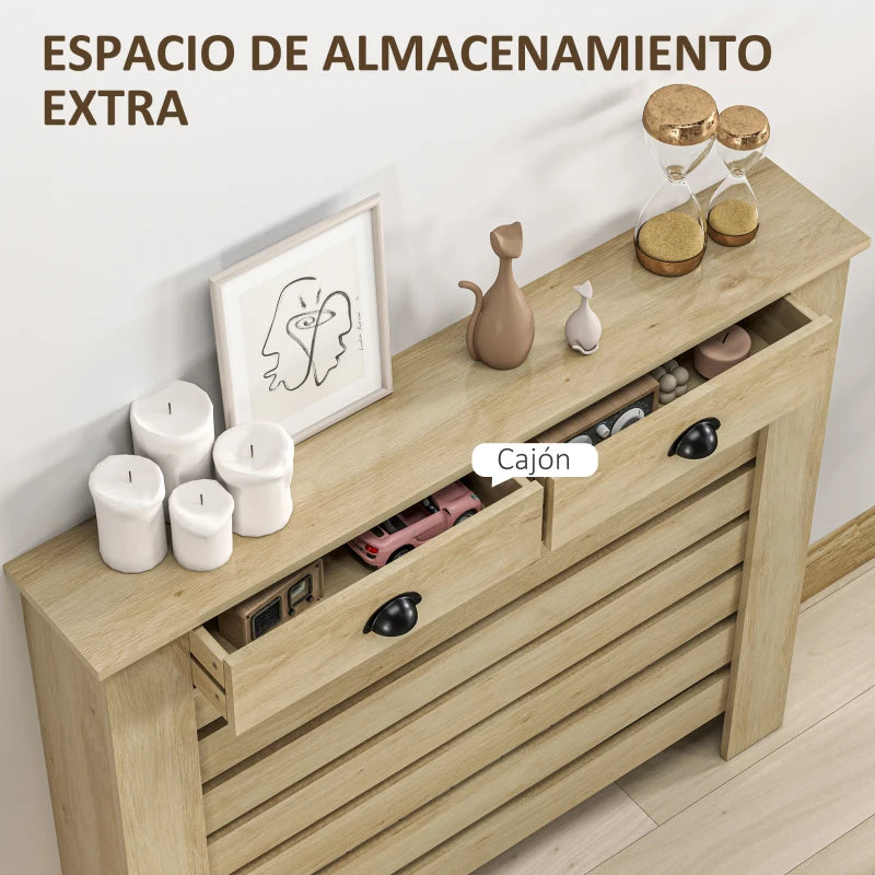 Cajón del cubre radiador para guardar pequeños objetos