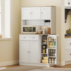Despensa Beaune integrada en una cocina de estilo rústico