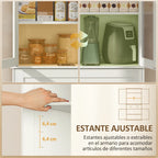 Estante superior ajustable en altura para botellas y especias