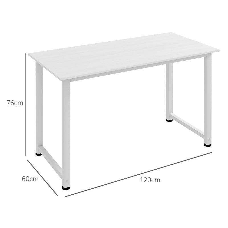 Ficha técnica con las medidas totales del escritorio Sena 120x60x76 cm