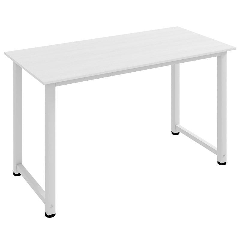 Escritorio Sena blanco de 120 cm visto de frente sobre fondo neutro