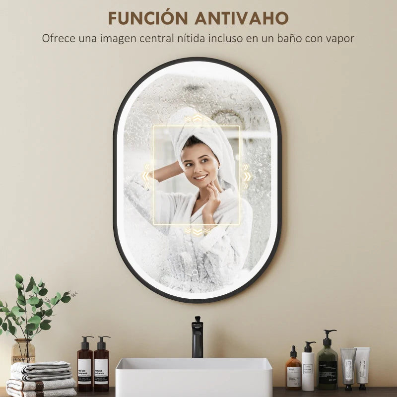 Función antivaho del espejo de baño Lora sin empañar