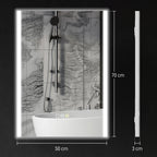 Diagrama de medidas del espejo de baño Orgaz en centímetros
