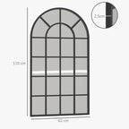 Diagrama de medidas del espejo de pared Ónice con dimensiones en centímetros