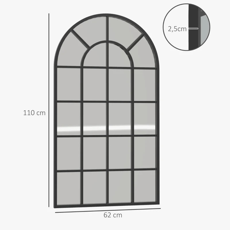 Diagrama de medidas del espejo de pared Ónice con dimensiones en centímetros
