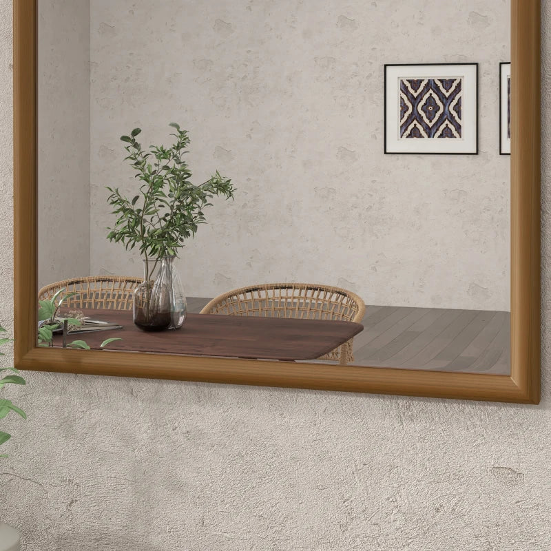Espejo de Pared Solvang en Arco 110 cm Marrón Oscuro con Marco de Madera para Salón y Entrada