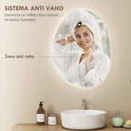 Función antivaho del espejo de baño Pulgar sin empañar
