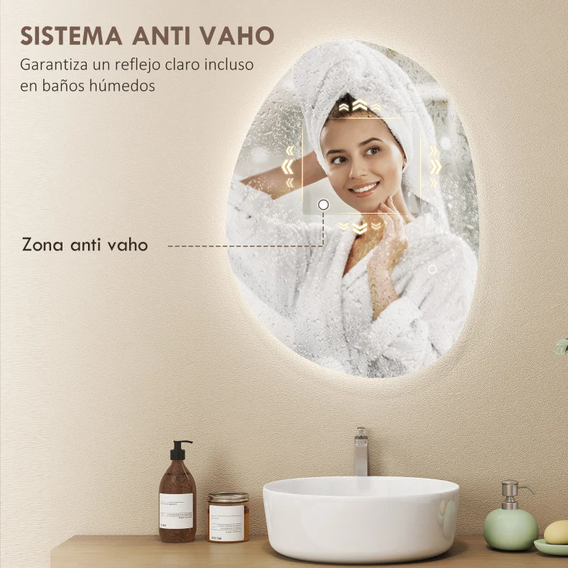 Función antivaho del espejo de baño Pulgar sin empañar