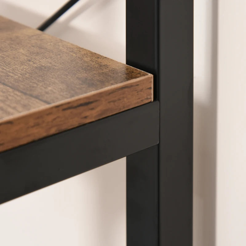 Detalle de la estructura de metal negro y sus uniones