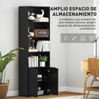 Armario inferior abierto con dos compartimentos interiores