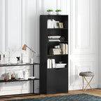 Estantería Lyon en un salón con libros, marcos de fotos y decoración