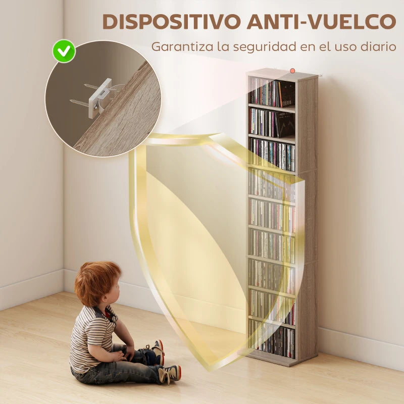 Herraje antivuelco para fijar la estantería a la pared