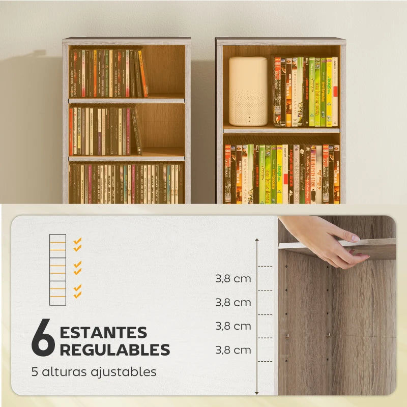 Detalle de las baldas regulables que permiten adaptar la altura de cada hueco