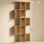 Diagrama con las medidas de la librería de 80x24x200 cm