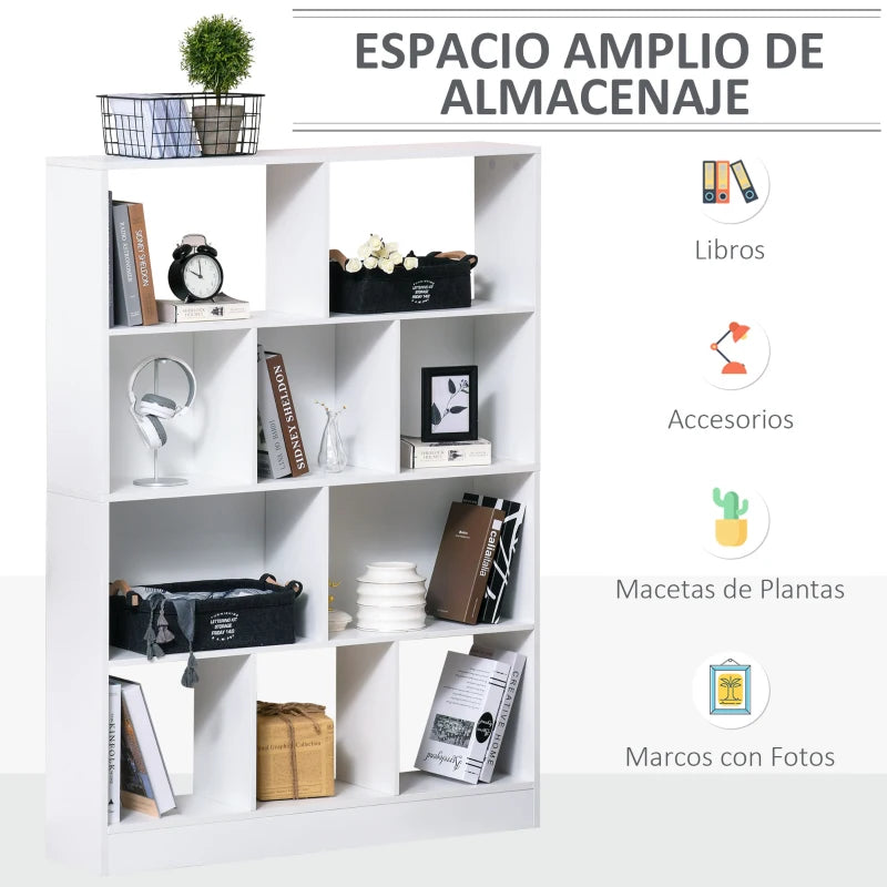 Detalle de los compartimentos grandes y pequeños de la Estantería Trebejo